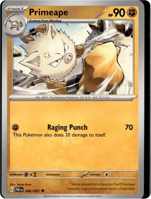 2024 Primeape #46 Paldean Fates