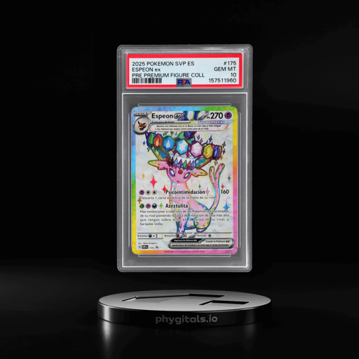2025 Pokemon Black Star Promo Spanish Prismatic Evolutions Premium Figure Collection Espeon Ex #175 PSA 10