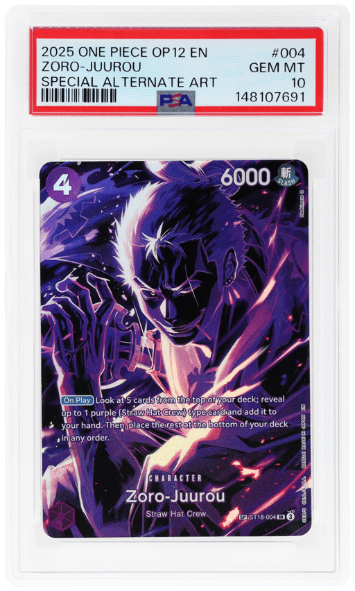 2025 One Piece Legacy of the Master Special Alternate Art Zoro Juurou #ST18004 PSA 10