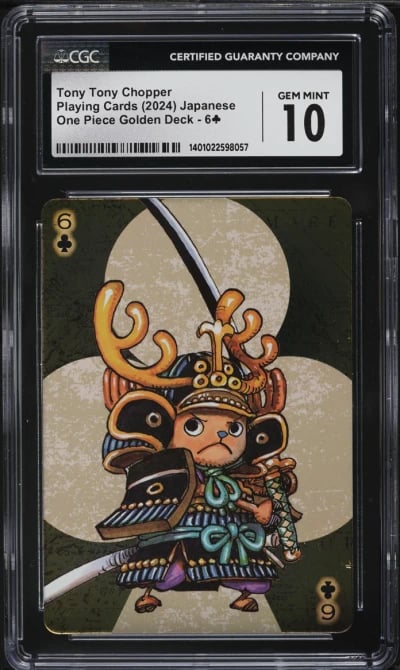 2024 One Piece Japanese Golden Deck Playing Cards Tony Tony Chopper CGC 10 GEM