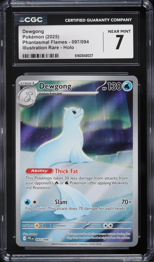 2025 Pokemon Mega Evolution Phantasmal Flames IR Dewgong #97 CGC 7 NRMT
