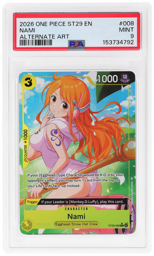 2026 One Piece Starter Deck Egghead Alternate Art Nami #ST29-008 PSA 9