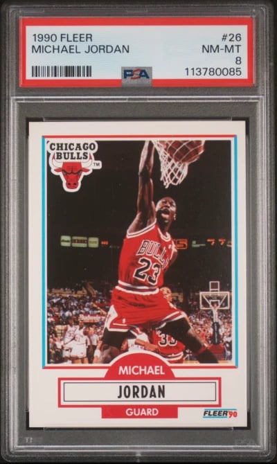 1990 FLEER #26 MICHAEL JORDAN PS