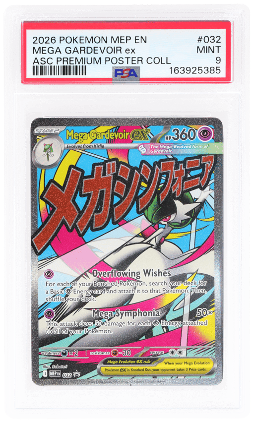 2026 Pokemon Mega Evolution Ascended Heroes Premium Poster Collection Mega Gardevoir Ex #032 PSA 9