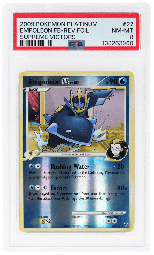 2009 Pokemon Platinum Supreme Victors Reverse Holo Empoleon Fb #27 PSA 8