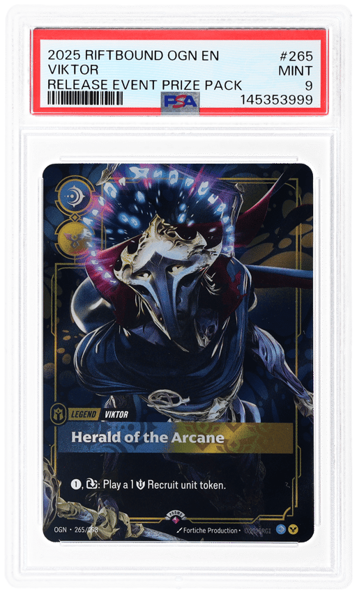 2025 Riftbound: League of Legends Origins Release Event Prize Pack Viktor #265 PSA 9