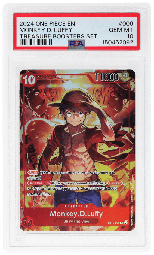 2024 One Piece Promo Treasure Booster Set Monkey D. Luffy #ST10006 PSA 10