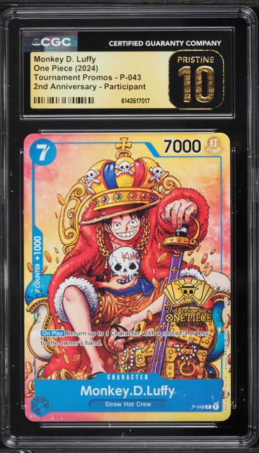 2024 One Piece Promo 2nd Anniversary Participant Monkey D. Luffy #P-043 CGC 10 PRISTINE
