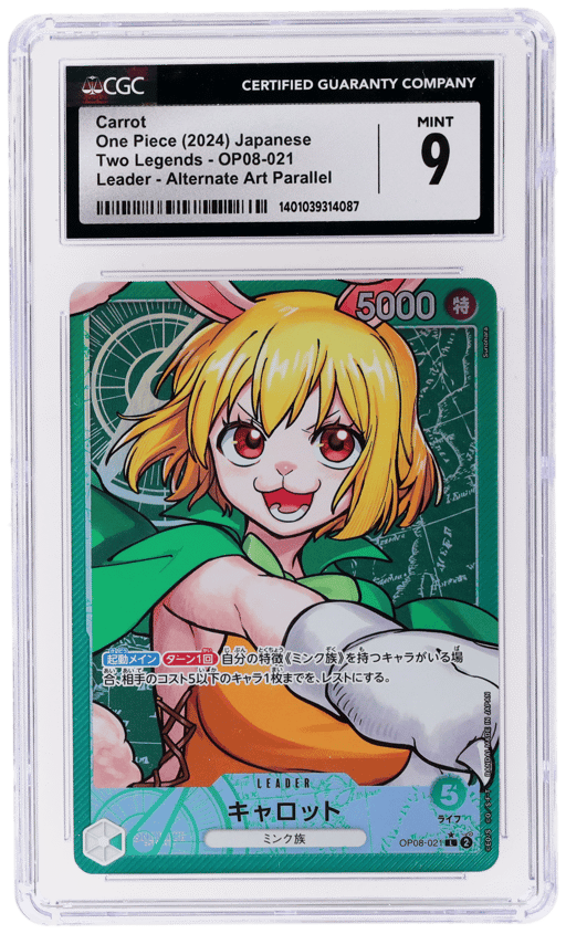 2024 One Piece Two Legends Japanese Alternate Art Carrot #OP08021 CGC 9