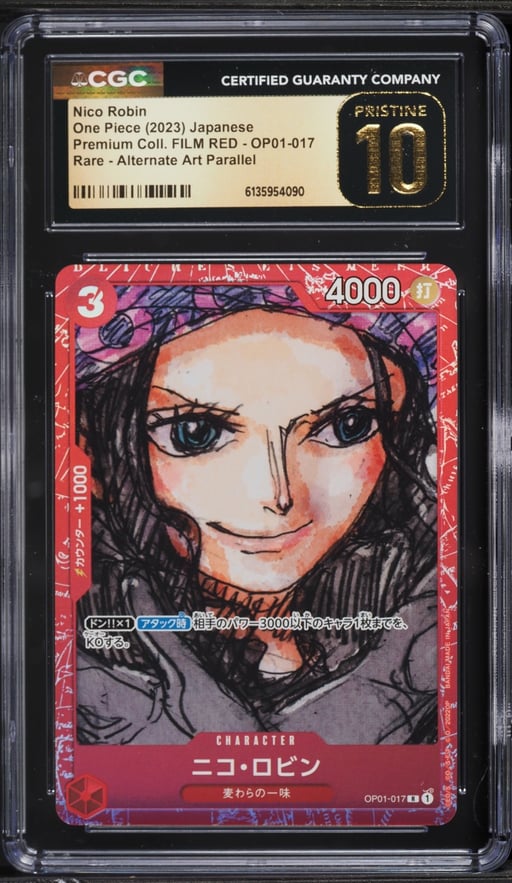 2023 One Piece Japanese Premium Coll. FILM RED Alt Art Nico Robin #OP01-017 CGC 10 PRISTINE