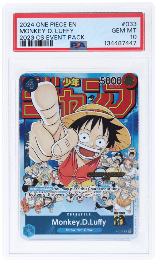 2024 One Piece '23 Championship Event Pack Monkey D. Luffy #P-033 PSA 10