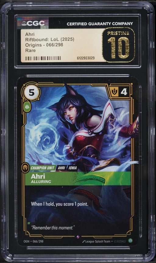 2025 Riftbound: LoL Origins Ahri #066 CGC 10 PRISTINE