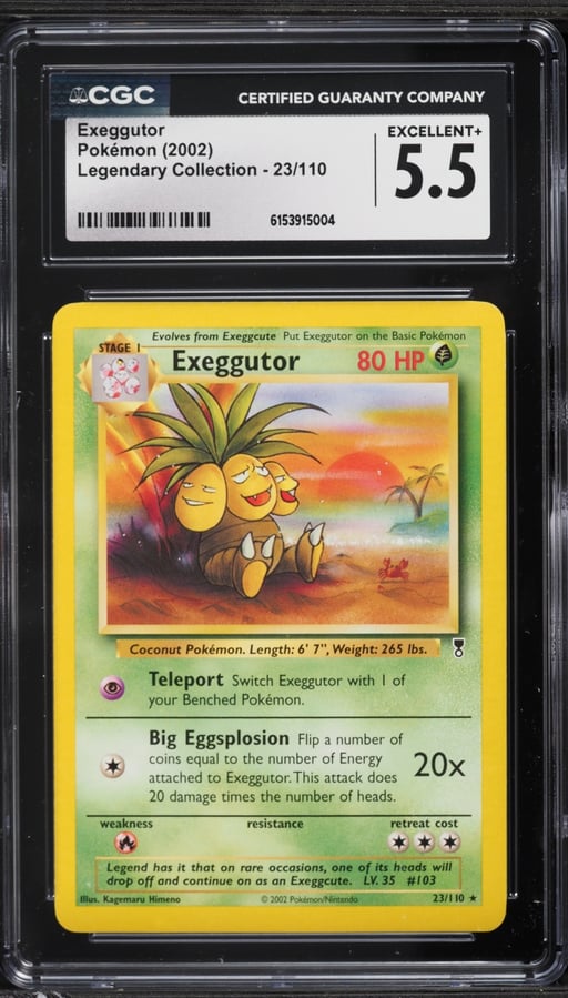2002 Pokemon Legendary Collection Exeggutor #23 CGC 5.5 EX+