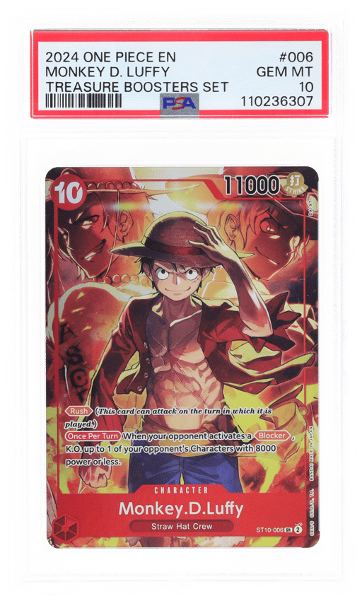2024 One Piece Promo Treasure Booster Set Monkey D. Luffy #ST10006 PSA 10