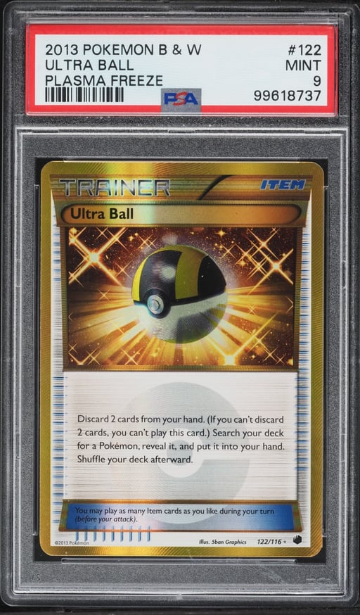 2013 Pokemon Black & White Plasma Freeze Ultra Ball #122 PSA 9 MINT