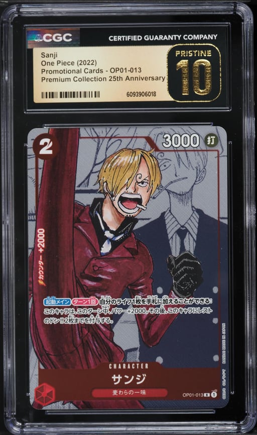 2022 One Piece Japanese Premium 25th Manga Art Sanji #OP01-013 CGC 10 PRISTINE