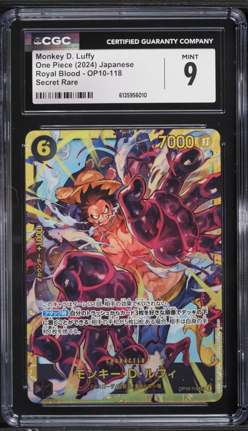 2024 One Piece Japanese Royal Blood SEC Monkey D. Luffy #OP10-118 CGC 9 MINT