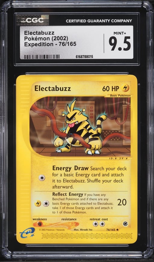 2002 Pokemon Expedition Electabuzz #76 CGC 9.5 MINT+