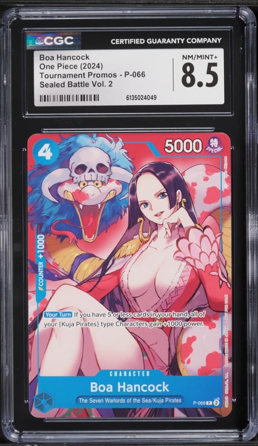 2024 One Piece Tournament Promo Sealed Battle Vol 2 Boa Hancock #P-066 CGC 8.5 NM-MT+