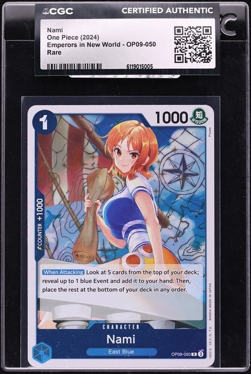 2024 One Piece Emperors In New World Nami #OP09-050 CGC AUTH
