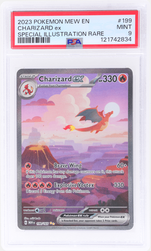 2023 Pokemon Scarlet and Violet 151 Special Illustration Rare Charizard Ex #199 PSA 9