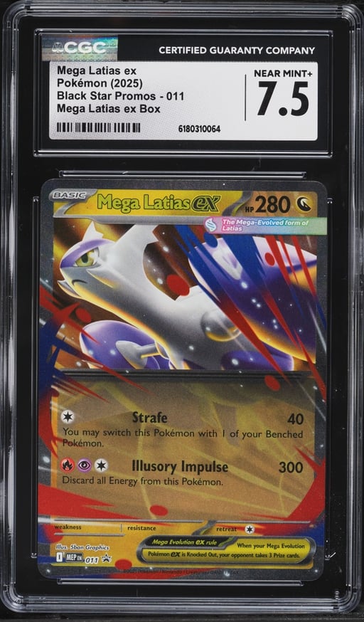 2025 Pokemon Mega Evolution Promo Box Mega Latias EX #011 CGC 7.5 NRMT+
