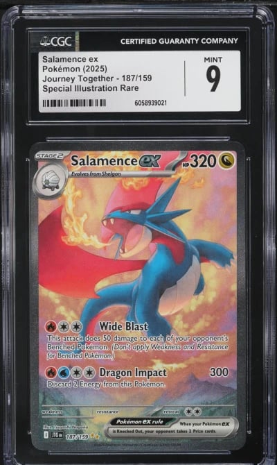 2025 Pokemon Scarlet & Violet Journey Together SIR Salamence ex #187 CGC 9 MINT