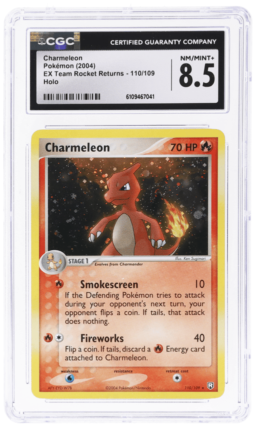 2004 Pokemon Ex Team Rocket Returns Holo Charmeleon #110 CGC 8.5