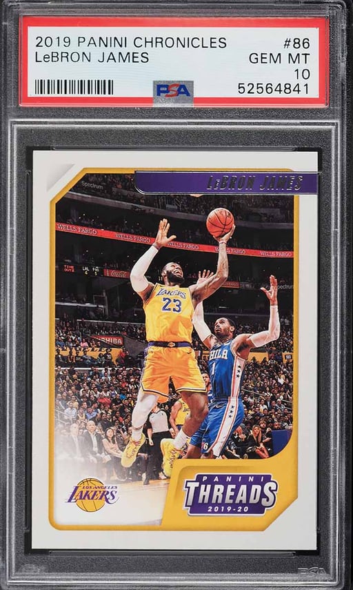 2019 Panini Chronicles Threads LeBron James #86 PSA 10 GEM MINT