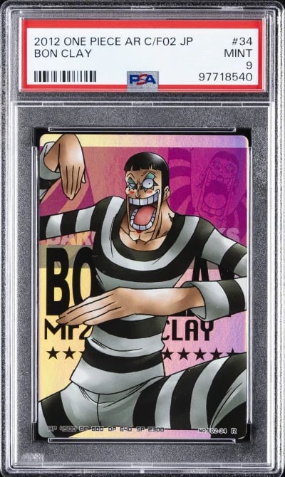 2012 CARDDASS ONE PIECE JPN AR CARDDASS FORMATION 02 #34 BON CLAY PSA 9