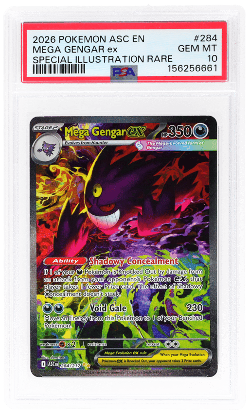 2026 Pokemon Mega Evolution Ascended Heroes Special Illustration Rare Mega Gengar Ex #284 PSA 10