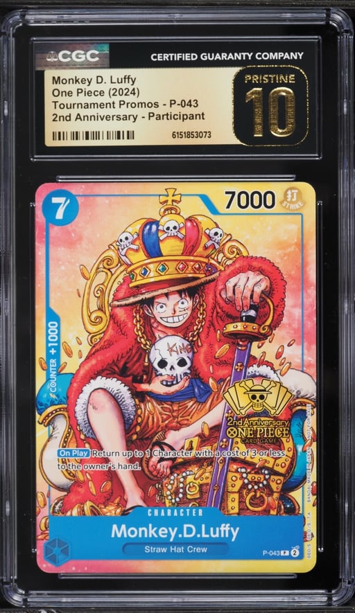 2024 One Piece Promo 2nd Anniversary Participant Monkey D. Luffy #P-043 CGC 10 PRISTINE