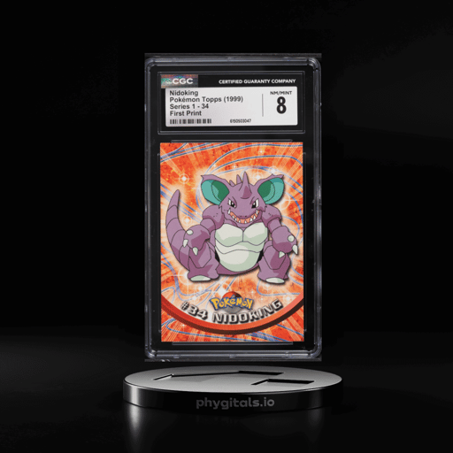 1999 Topps Pokemon Series 1 First Print Nidoking #34 CGC 8 NM-MT