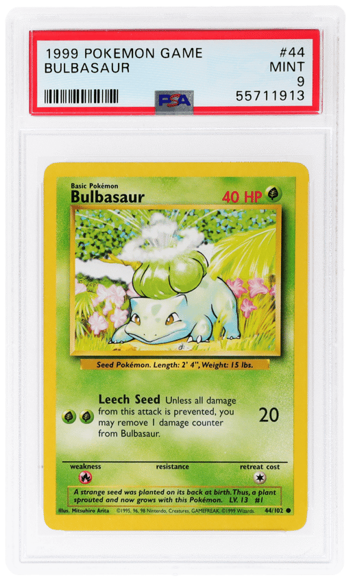 1999 Pokemon Base Set Bulbasaur #44 PSA 9