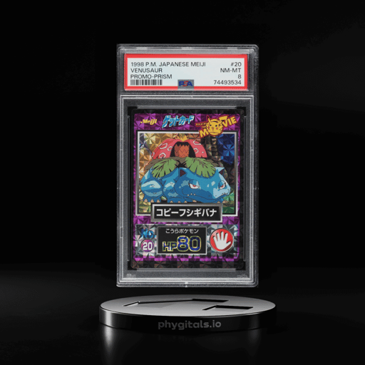 1998 Pokemon Japanese Meiji Promo Prism Venusaur #20 PSA 8 NM-MT