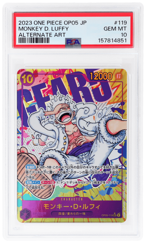 2023 One Piece Awakening of the New Era Japanese Alternate Art Monkey D. Luffy #OP05-119 PSA 10