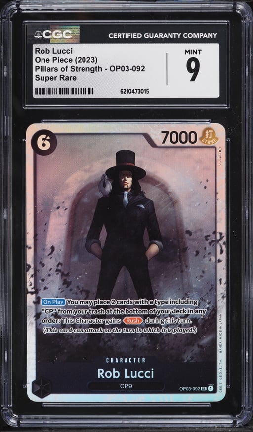 2023 One Piece Pillars Of Strength Rob Lucci #OP03-092 CGC 9 MINT