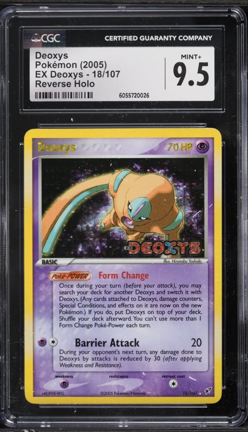 2005 Pokemon EX Deoxys Reverse Holo Deoxys #18 CGC 9.5 MINT+