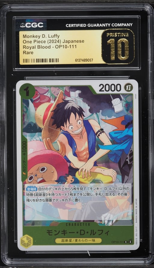 2024 One Piece Japanese Royal Blood Monkey D. Luffy #OP10-111 CGC 10 PRISTINE