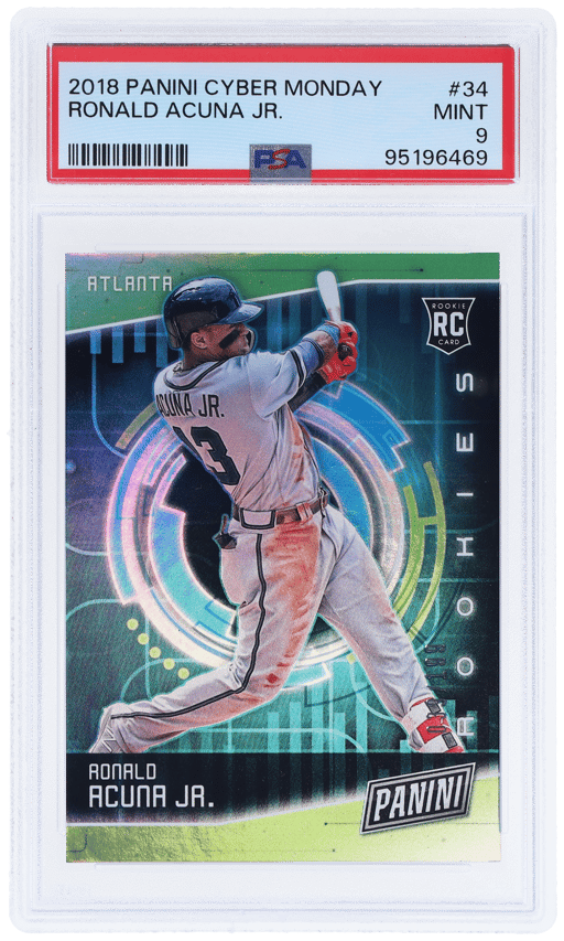 2018 Panini Cyber Monday Ronald Acuna Jr. #34 39/199 PSA 9