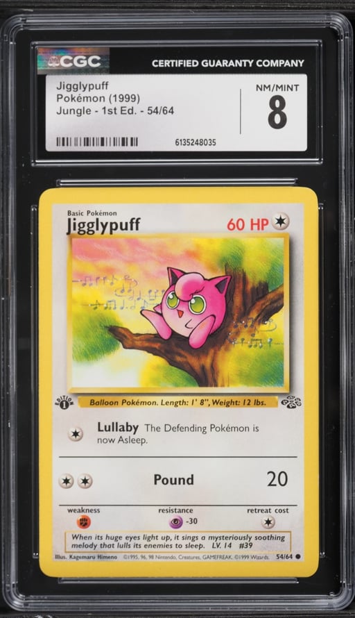 1999 Pokemon Jungle 1st Edition Jigglypuff #54 CGC 8 NM-MT
