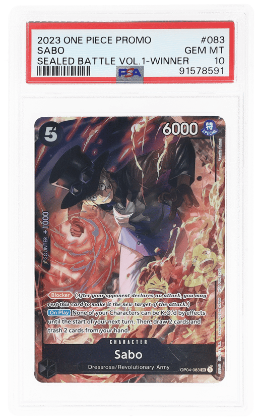 2023 One Piece Promo Japanese Sealed Battle 2023 Volume 1 Winner Sabo #OP04083 PSA 10