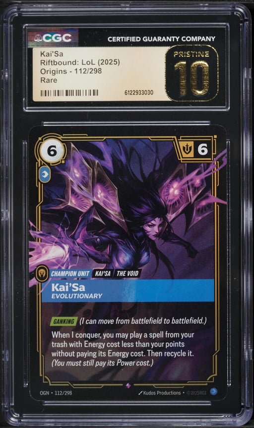 2025 Riftbound: LoL Origins Kai'Sa #112 CGC 10 PRISTINE