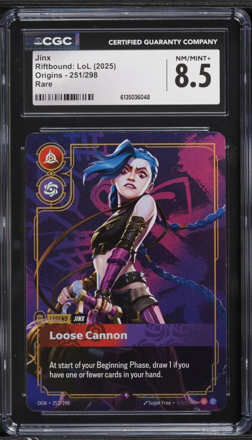 2025 Riftbound League Of Legends LoL Origins Jinx #251 CGC 8.5 NM-MT+
