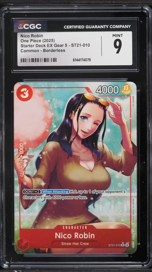 2025 One Piece Starter Deck EX Gear 5 Borderless Alt Art Nico Robin #ST21-010 CGC 9 MINT