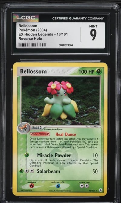 2004 Pokemon EX Hidden Legends Reverse Holo Bellossom #16 CGC 9 MINT