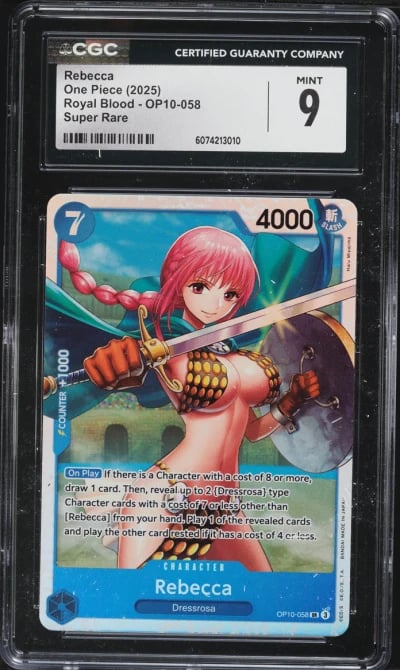 2025 One Piece Royal Blood Rebecca #OP10-058 CGC 9 MINT