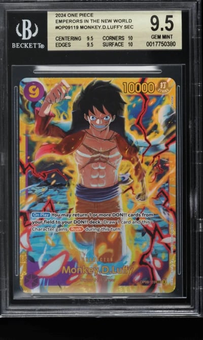 2024 One Piece Emperors In The New World Monkey D. Luffy #OP09-119 BGS 9.5 GEM MINT