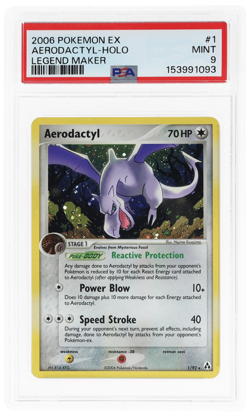2006 Pokemon Ex Legend Maker Holo Aerodactyl #1 PSA 9