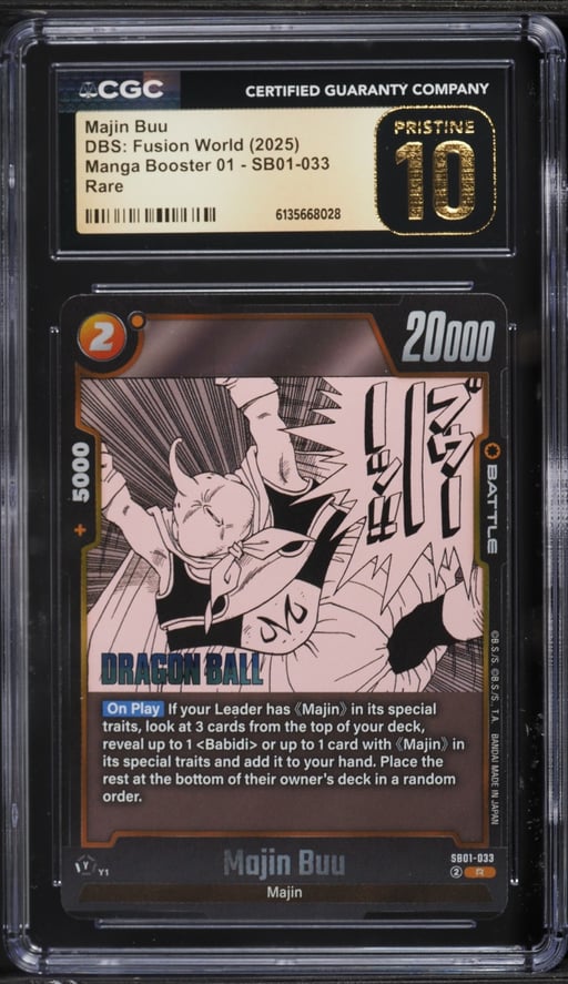 2025 Dragon Ball Super Fusion World Manga Booster 01 Majin Buu #SB01-033 CGC 10 PRISTINE
